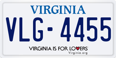 VA license plate VLG4455