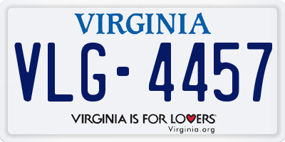 VA license plate VLG4457