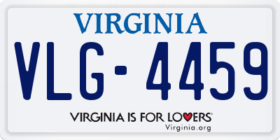 VA license plate VLG4459