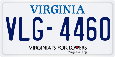 VA license plate VLG4460