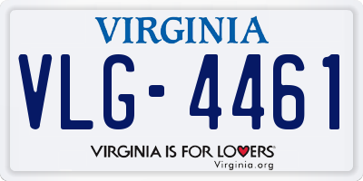 VA license plate VLG4461