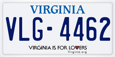 VA license plate VLG4462