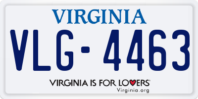 VA license plate VLG4463