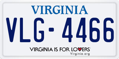 VA license plate VLG4466