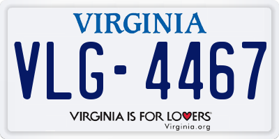 VA license plate VLG4467