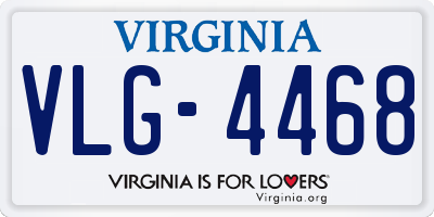 VA license plate VLG4468