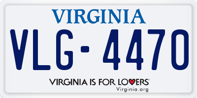 VA license plate VLG4470