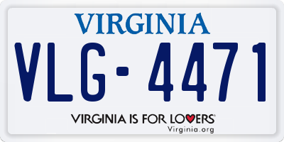 VA license plate VLG4471