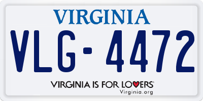 VA license plate VLG4472