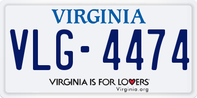 VA license plate VLG4474
