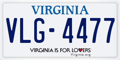 VA license plate VLG4477