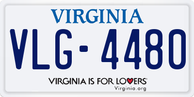 VA license plate VLG4480