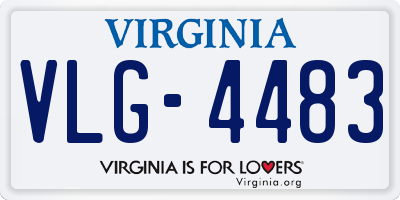 VA license plate VLG4483