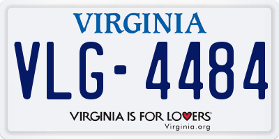 VA license plate VLG4484
