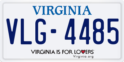 VA license plate VLG4485