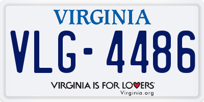 VA license plate VLG4486