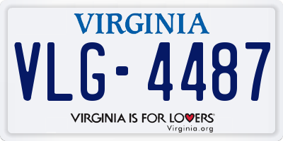 VA license plate VLG4487
