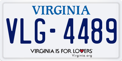 VA license plate VLG4489