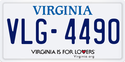 VA license plate VLG4490