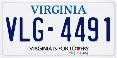 VA license plate VLG4491
