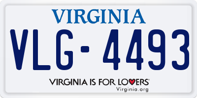 VA license plate VLG4493