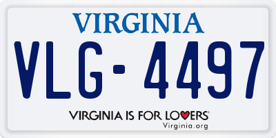VA license plate VLG4497