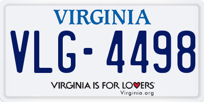 VA license plate VLG4498