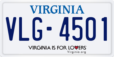 VA license plate VLG4501