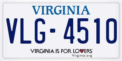 VA license plate VLG4510