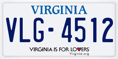VA license plate VLG4512