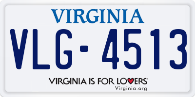 VA license plate VLG4513