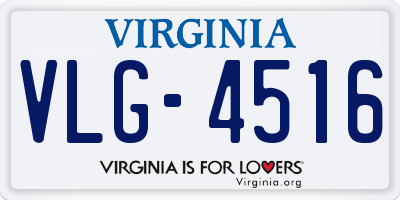 VA license plate VLG4516