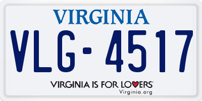 VA license plate VLG4517