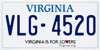 VA license plate VLG4520