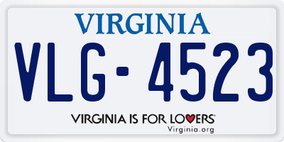 VA license plate VLG4523