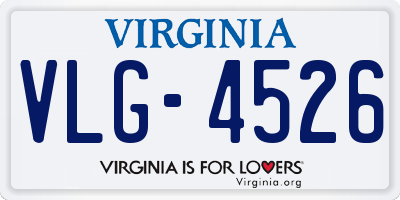 VA license plate VLG4526