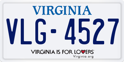 VA license plate VLG4527