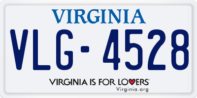 VA license plate VLG4528