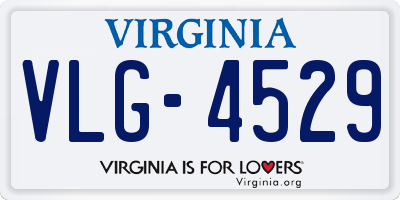 VA license plate VLG4529