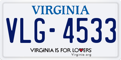 VA license plate VLG4533