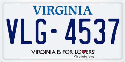 VA license plate VLG4537