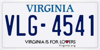 VA license plate VLG4541