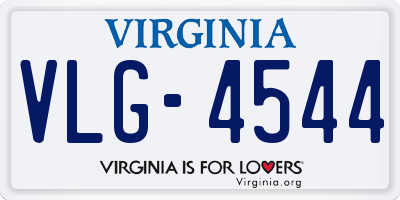 VA license plate VLG4544