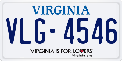 VA license plate VLG4546
