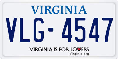 VA license plate VLG4547