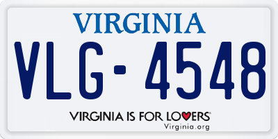VA license plate VLG4548