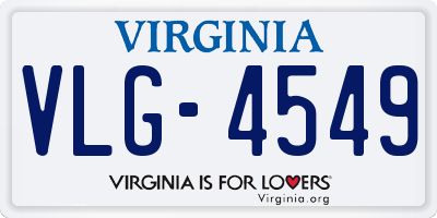 VA license plate VLG4549