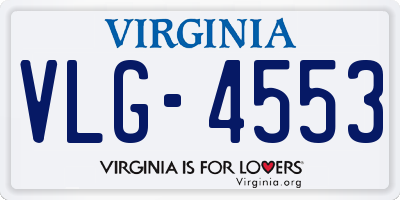VA license plate VLG4553