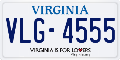 VA license plate VLG4555