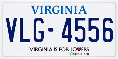 VA license plate VLG4556